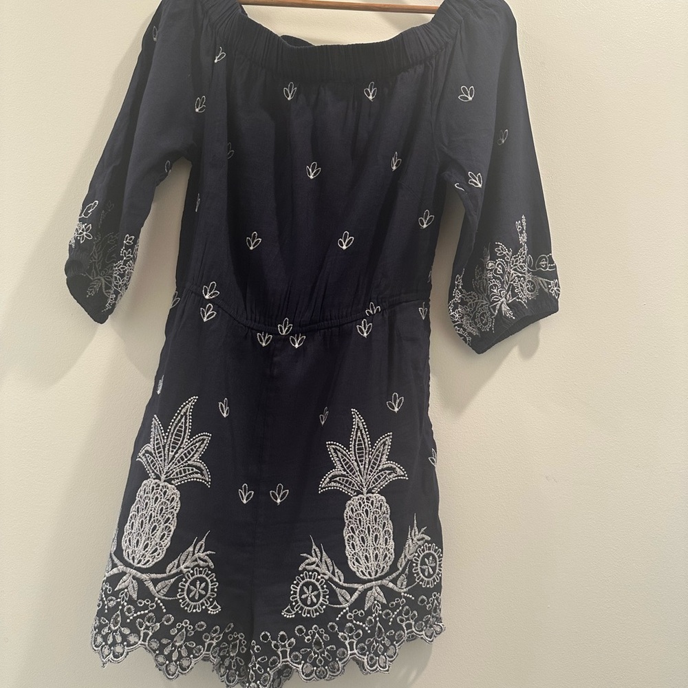 Farm Rio Embroidery Romper Sz Med- Excellent Condition